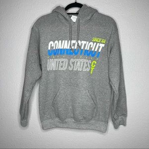 Connecticut Grey & Green Hoodie- S